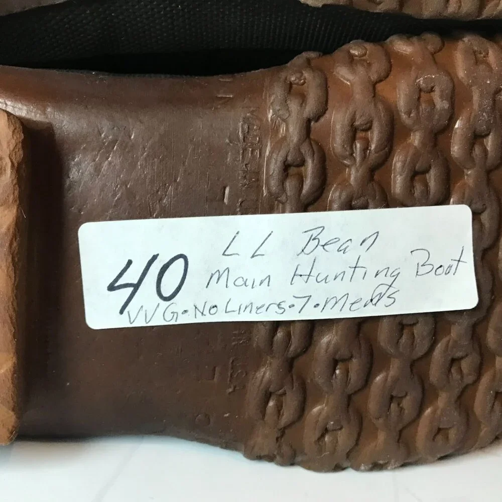 L.L. Bean Maine Hunting Duck Boots Mens 7 Waterproof Leather/Rubber Made In USA